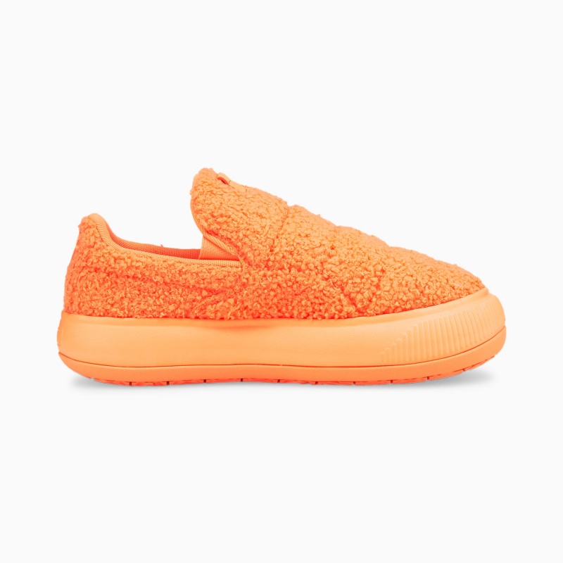 Zapatos Puma Suede Mayu Slip-On Teddy Neon Citrus | 07298LAKC